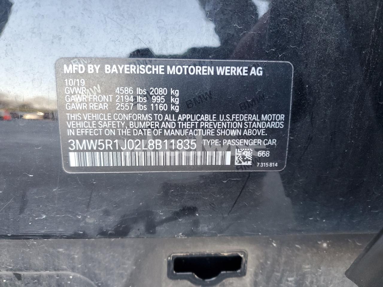 Photo 13 of 2020 BMW 330I (VIN 3MW5R1J02L8B11835)