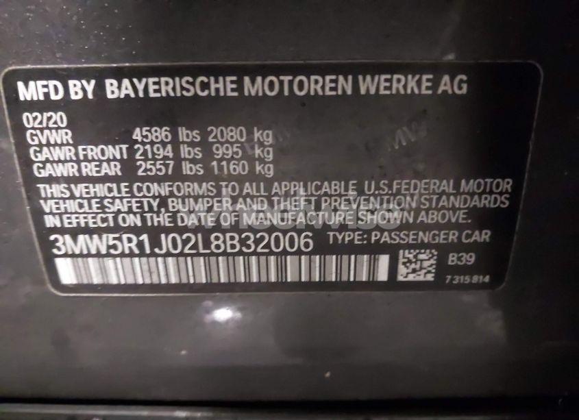 Photo 9 of 2020 Bmw 330i (VIN 3MW5R1J02L8B32006)