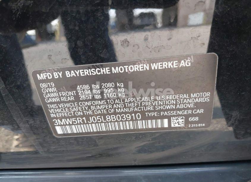 Photo 9 of 2020 Bmw 330i (VIN 3MW5R1J05L8B03910)