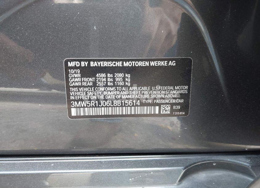 Photo 9 of 2020 Bmw 330i (VIN 3MW5R1J06L8B15614)