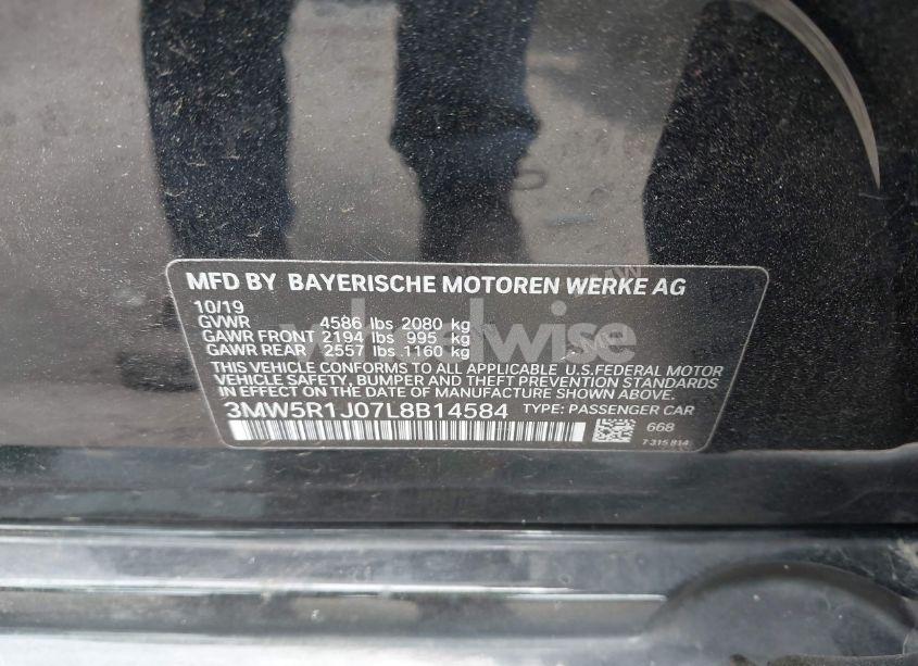 Photo 9 of 2020 Bmw 330i (VIN 3MW5R1J07L8B14584)