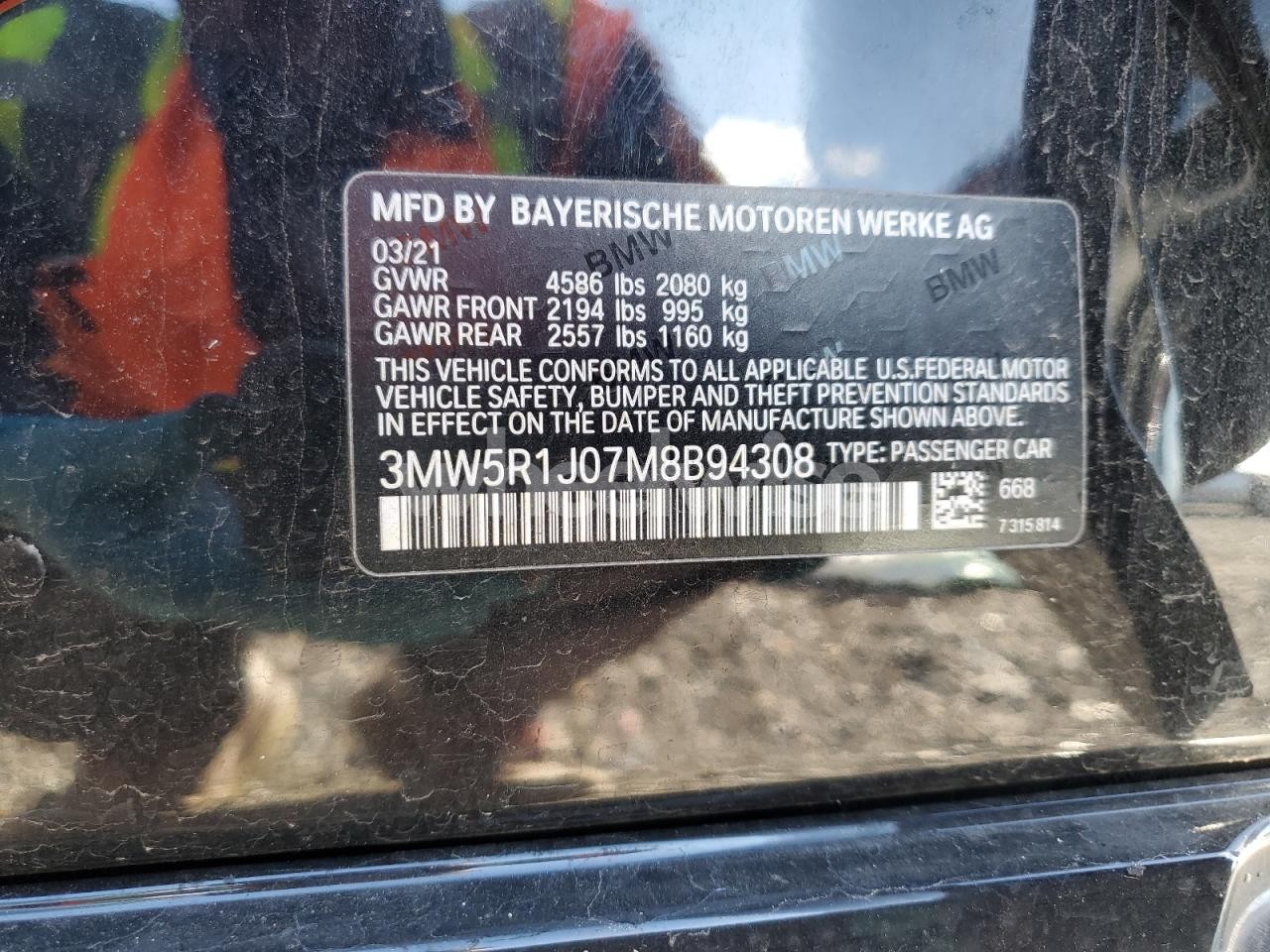Photo 12 of 2021 BMW 330I (VIN 3MW5R1J07M8B94308)
