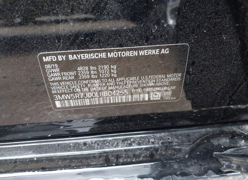 Photo 9 of 2020 Bmw 330i XDRIVE (VIN 3MW5R7J00L8B04255)