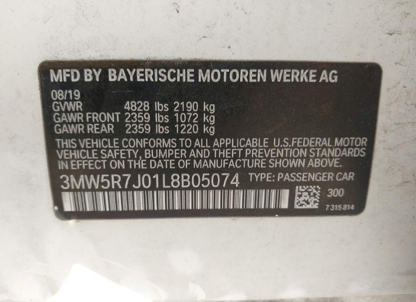 Photo 9 of 2020 Bmw 330i XDRIVE (VIN 3MW5R7J01L8B05074)