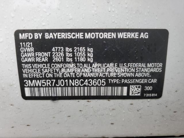 Photo 6 of 2022 BMW 330XI (VIN 3MW5R7J01N8C43605)