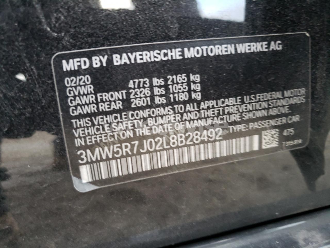 Photo 13 of 2020 BMW 330XI (VIN 3MW5R7J02L8B28492)