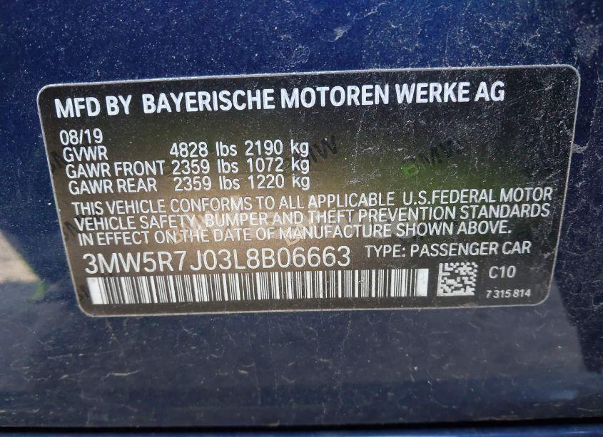 Photo 9 of 2020 Bmw 330i XDRIVE (VIN 3MW5R7J03L8B06663)