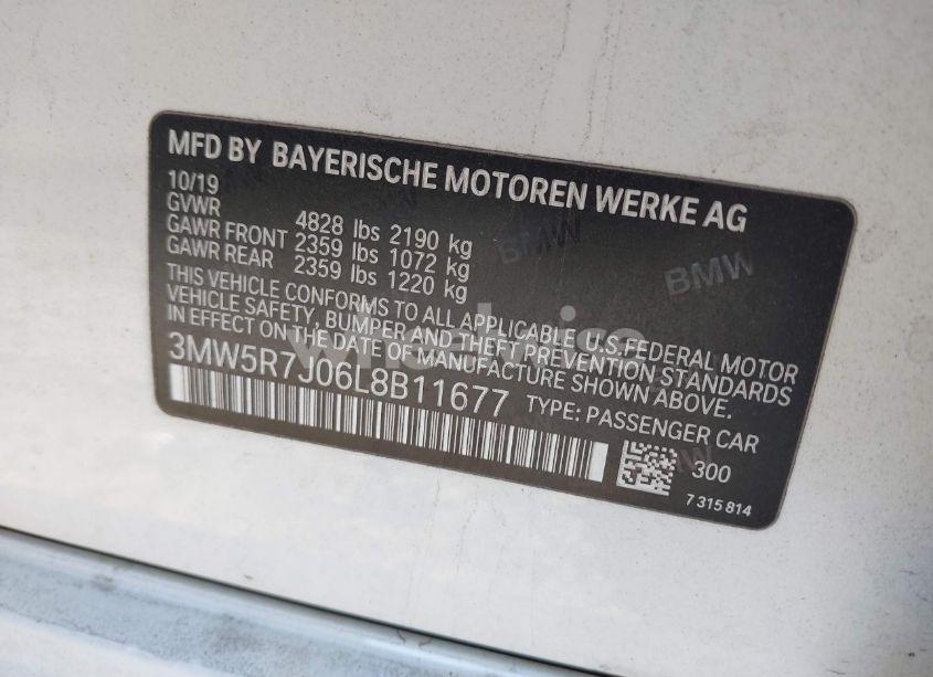Photo 9 of 2020 Bmw 330i XDRIVE (VIN 3MW5R7J06L8B11677)