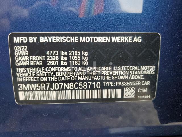 Photo 6 of 2022 BMW 330XI (VIN 3MW5R7J07N8C58710)