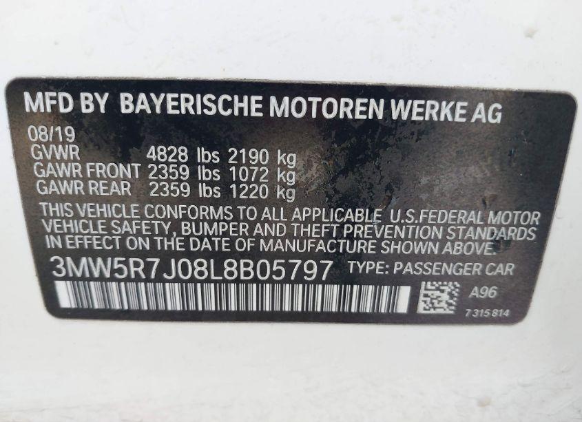 Photo 9 of 2020 Bmw 330i XDRIVE (VIN 3MW5R7J08L8B05797)