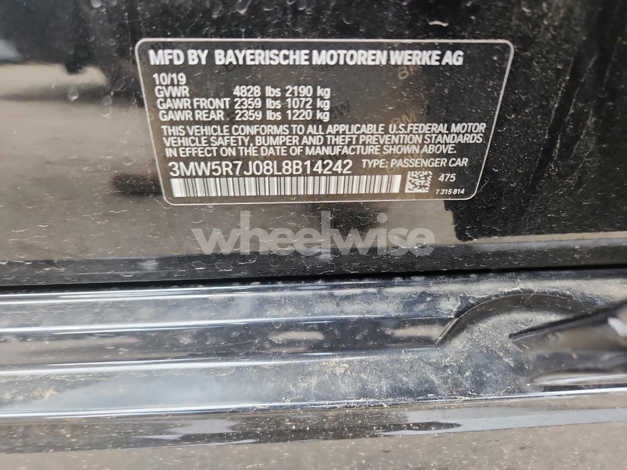 Photo 12 of 2020 BMW 330XI (VIN 3MW5R7J08L8B14242)