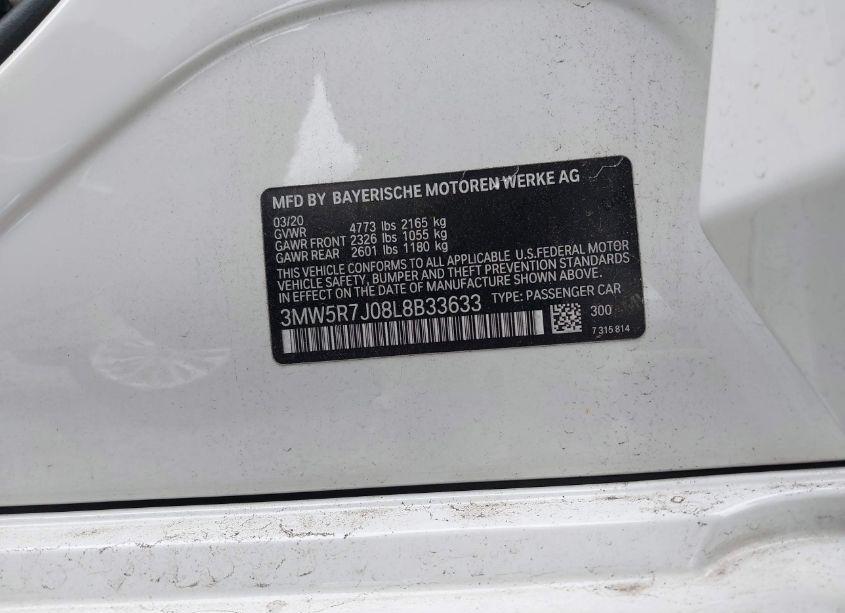 Photo 9 of 2020 Bmw 330i XDRIVE (VIN 3MW5R7J08L8B33633)
