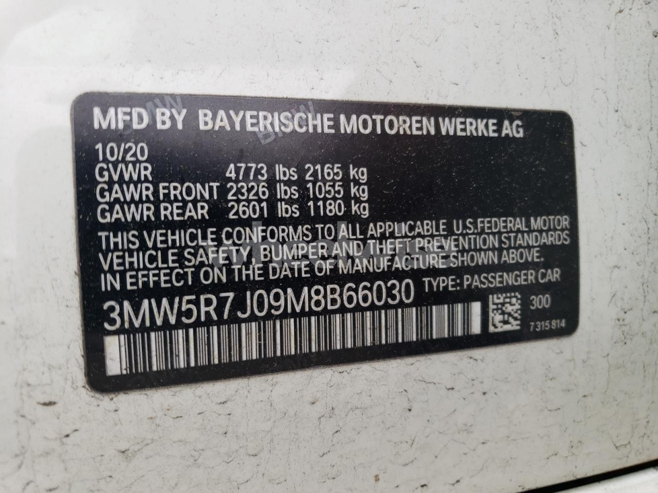 Photo 12 of 2021 BMW 330XI (VIN 3MW5R7J09M8B66030)