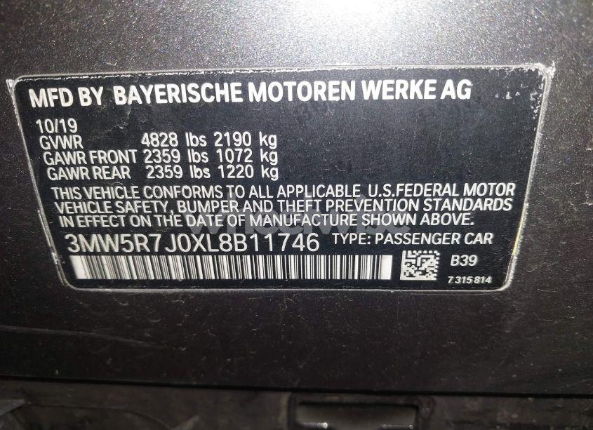 Photo 9 of 2020 Bmw 330i XDRIVE (VIN 3MW5R7J0XL8B11746)