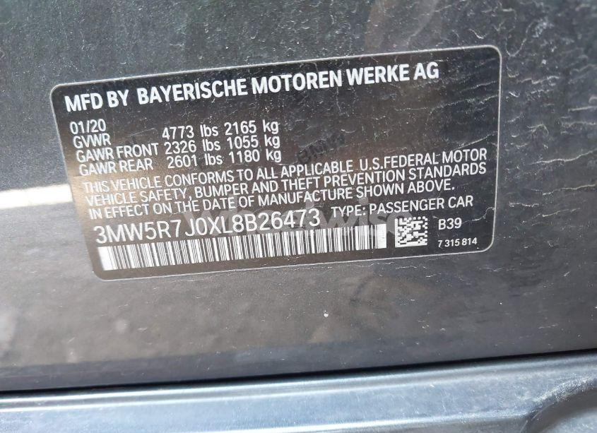 Photo 9 of 2020 Bmw 330i XDRIVE (VIN 3MW5R7J0XL8B26473)