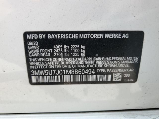 Photo 2 of 2021 BMW M340I (VIN 3MW5U7J01M8B60494)