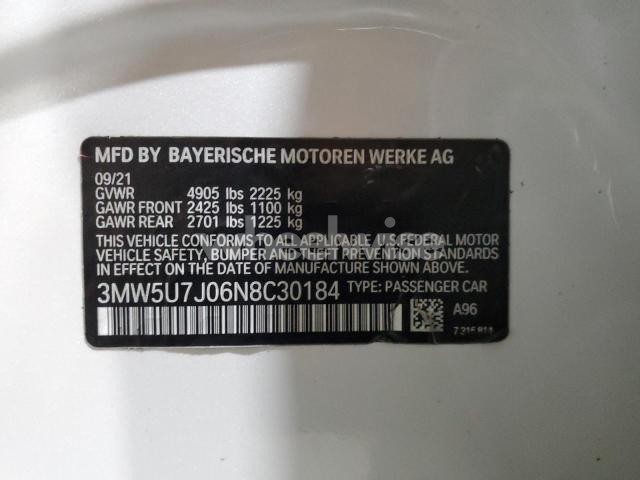 Photo 5 of 2022 BMW M340I (VIN 3MW5U7J06N8C30184)
