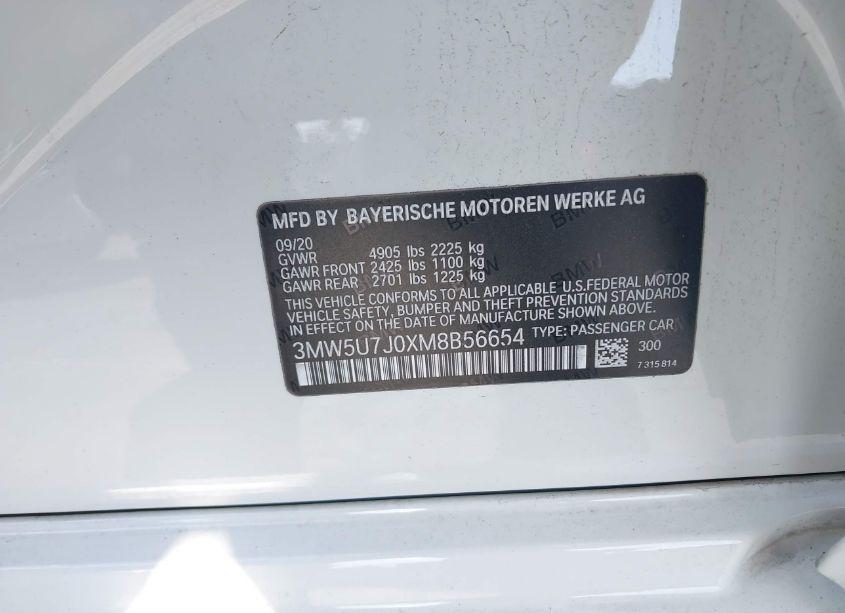 Photo 9 of 2021 Bmw 3 SERIES M340I (VIN 3MW5U7J0XM8B56654)