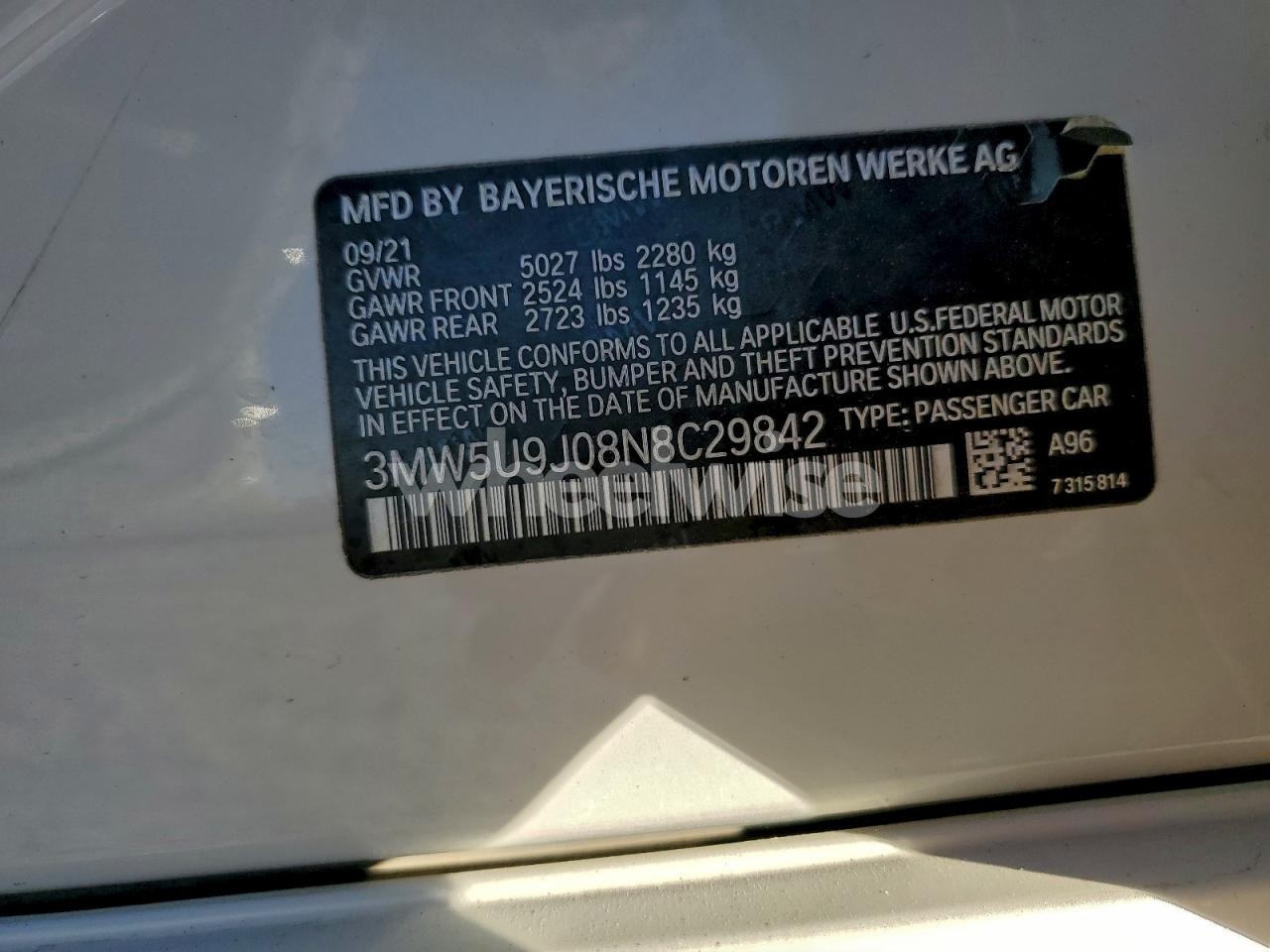 Photo 12 of 2022 BMW M340XI (VIN 3MW5U9J08N8C29842)