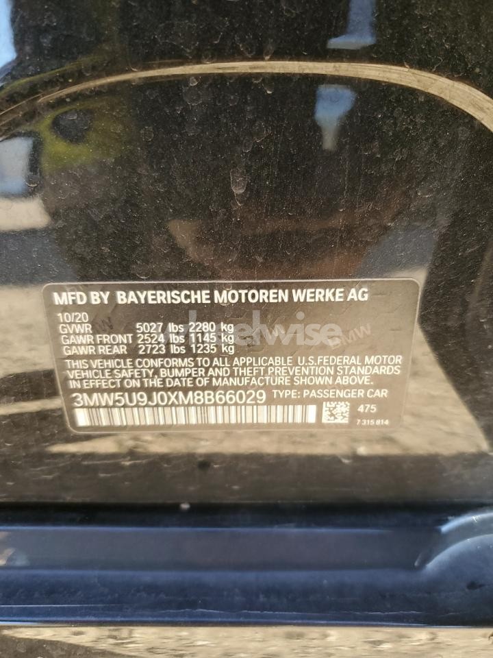 Photo 12 of 2021 BMW M340XI (VIN 3MW5U9J0XM8B66029)