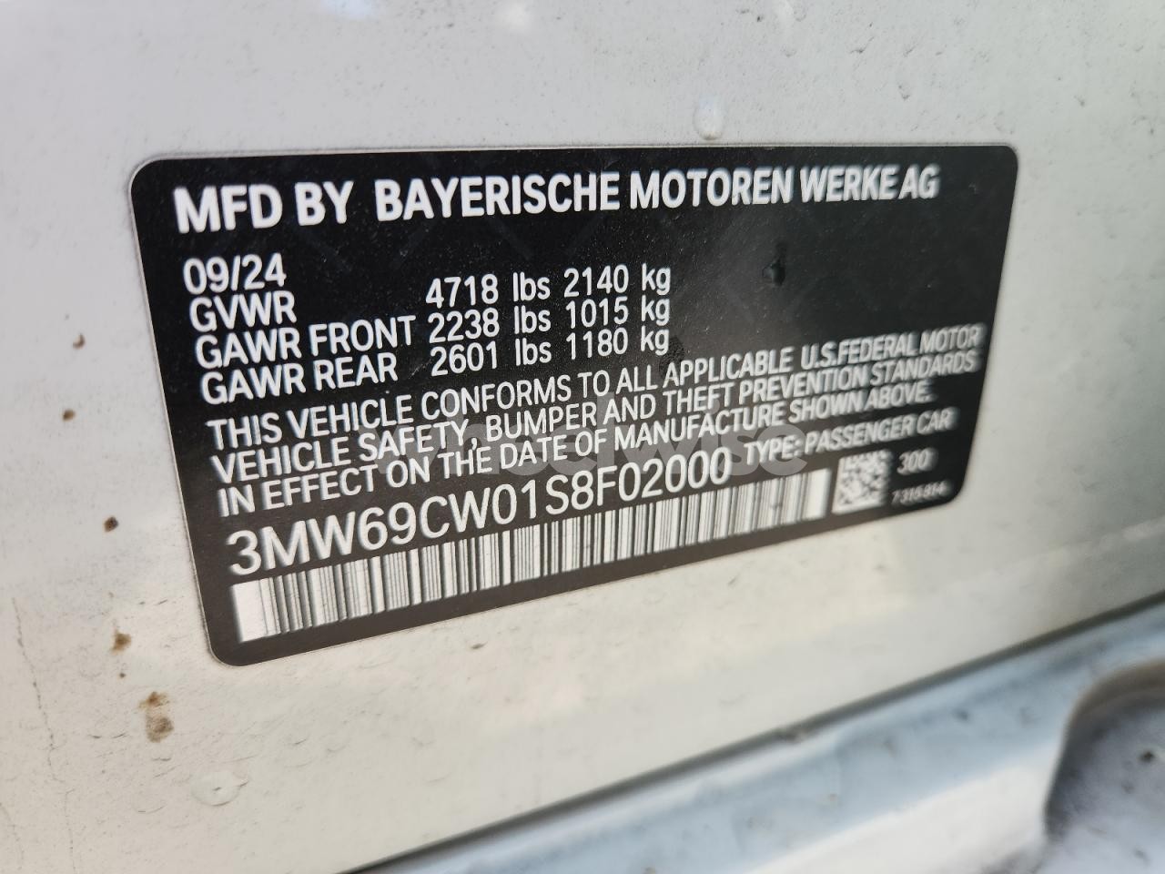 Photo 12 of 2025 BMW 330I (VIN 3MW69CW01S8F02000)