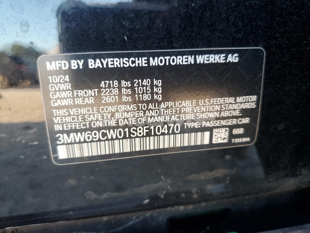 Photo 12 of 2025 BMW 330I (VIN 3MW69CW01S8F10470)