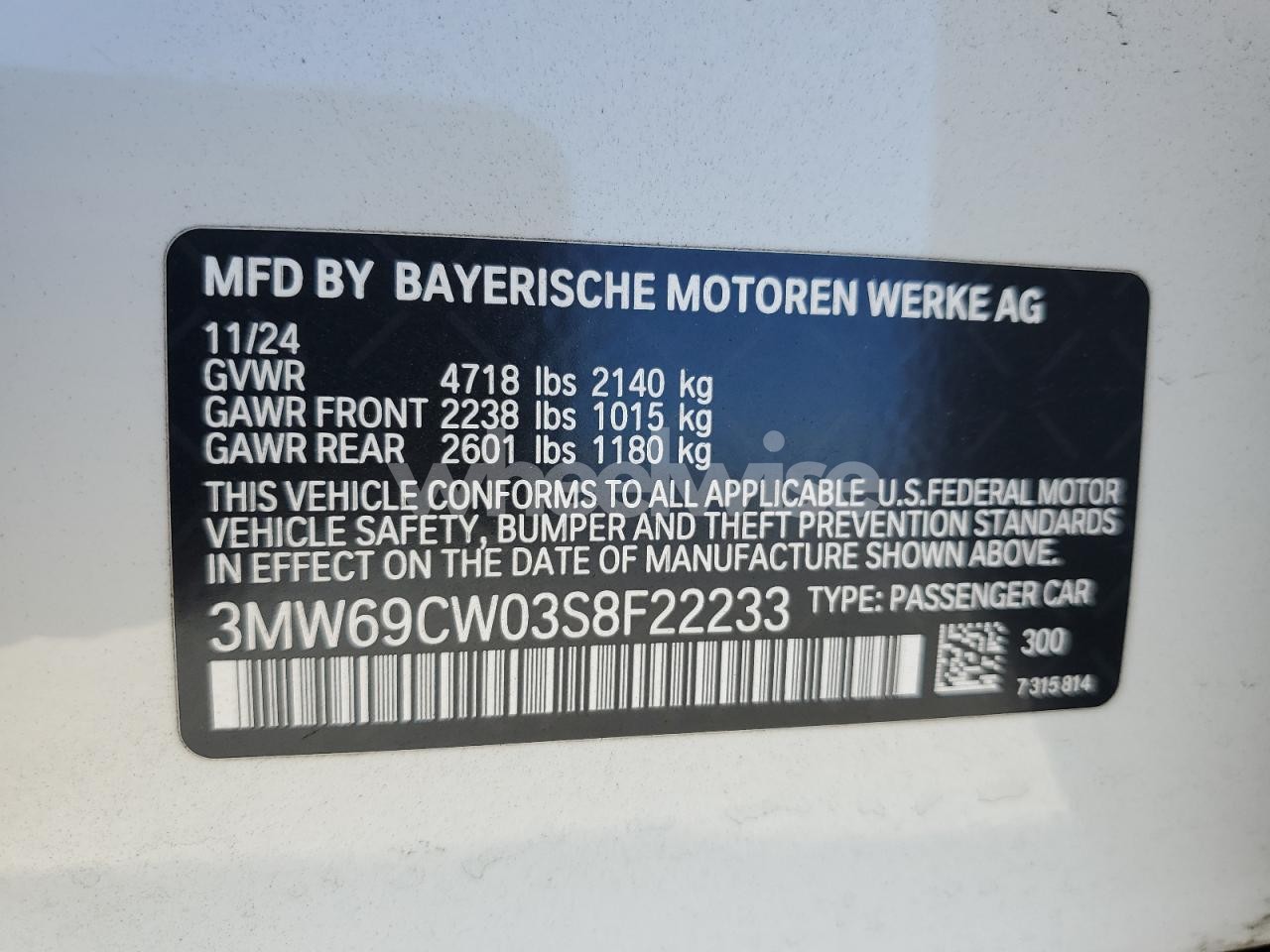 Photo 13 of 2025 BMW 330I (VIN 3MW69CW03S8F22233)