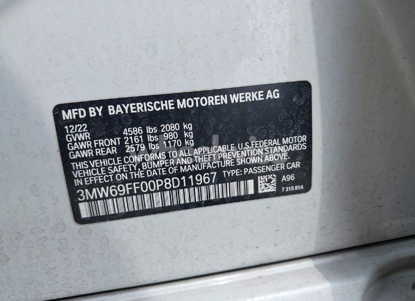 Photo 9 of 2023 Bmw 330i (VIN 3MW69FF00P8D11967)