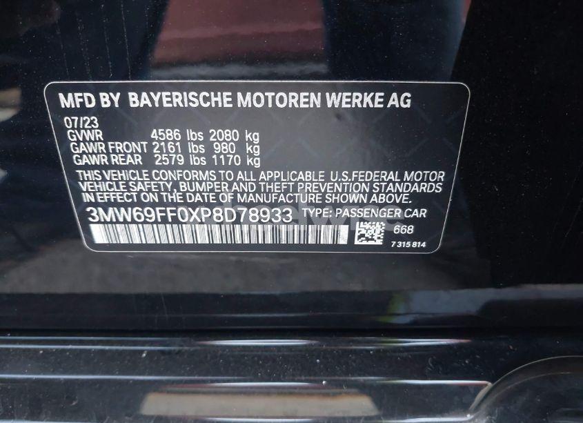 Photo 9 of 2023 Bmw 330i (VIN 3MW69FF0XP8D78933)