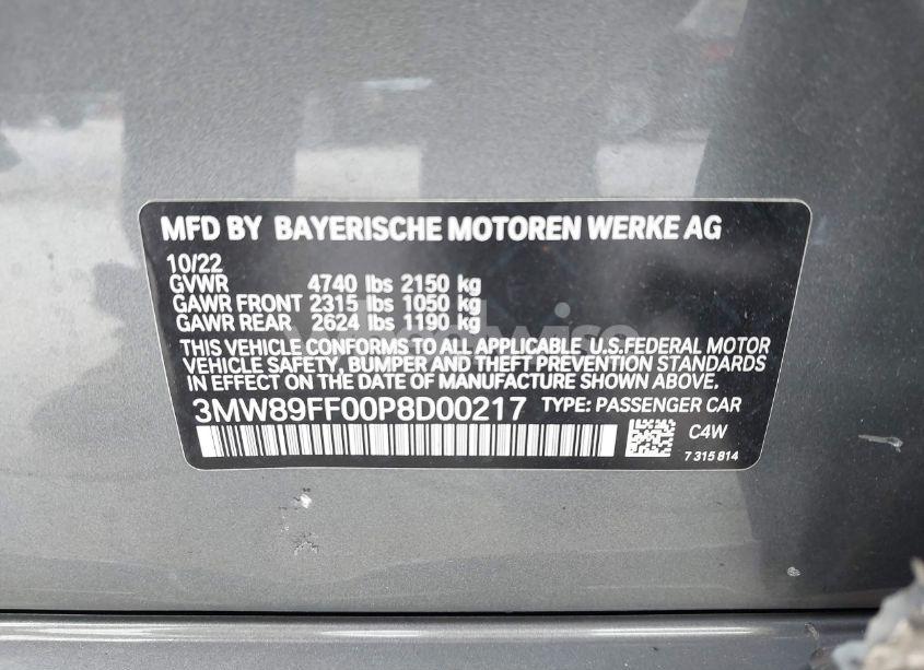 Photo 9 of 2023 Bmw 330i XDRIVE (VIN 3MW89FF00P8D00217)