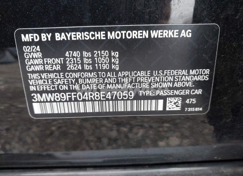 Photo 9 of 2024 Bmw 3 SERIES 330I XDRIVE (VIN 3MW89FF04R8E47059)