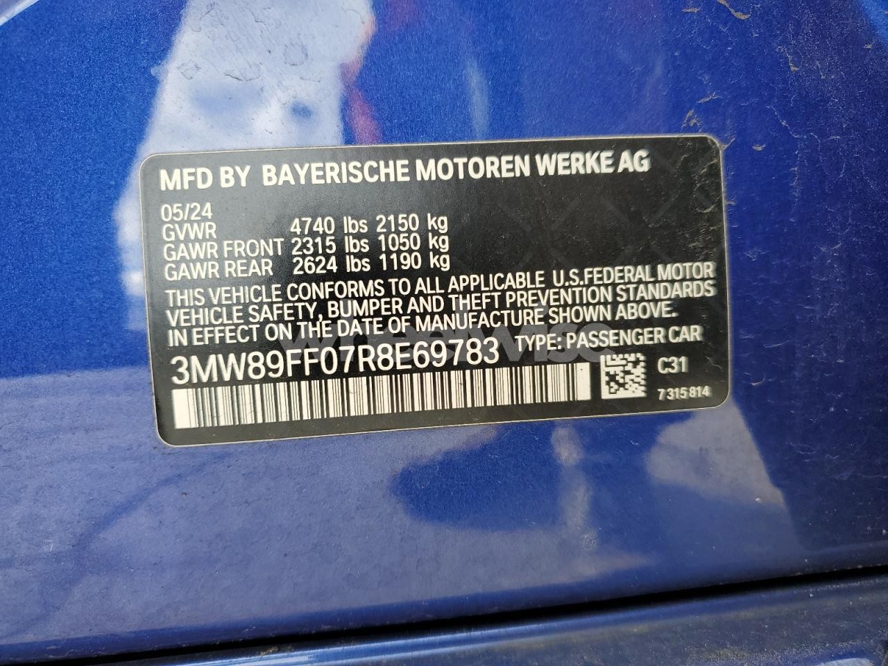 Photo 13 of 2024 BMW 330XI (VIN 3MW89FF07R8E69783)