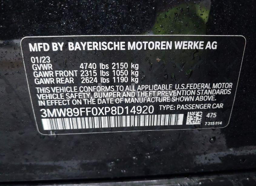 Photo 9 of 2023 Bmw 330i XDRIVE (VIN 3MW89FF0XP8D14920)