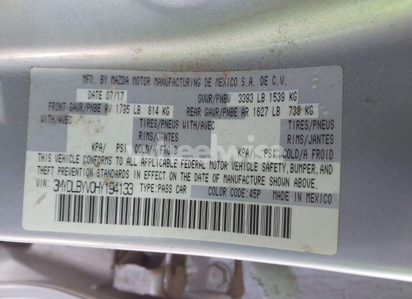 Photo 9 of 2017 Toyota Yaris IA (VIN 3MYDLBYV0HY194133)