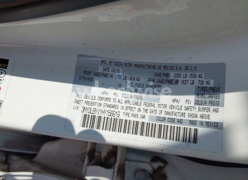 Photo 9 of 2017 Toyota Yaris IA (VIN 3MYDLBYV1HY158919)