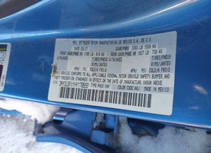 Photo 9 of 2017 Toyota Yaris IA (VIN 3MYDLBYV1HY179589)