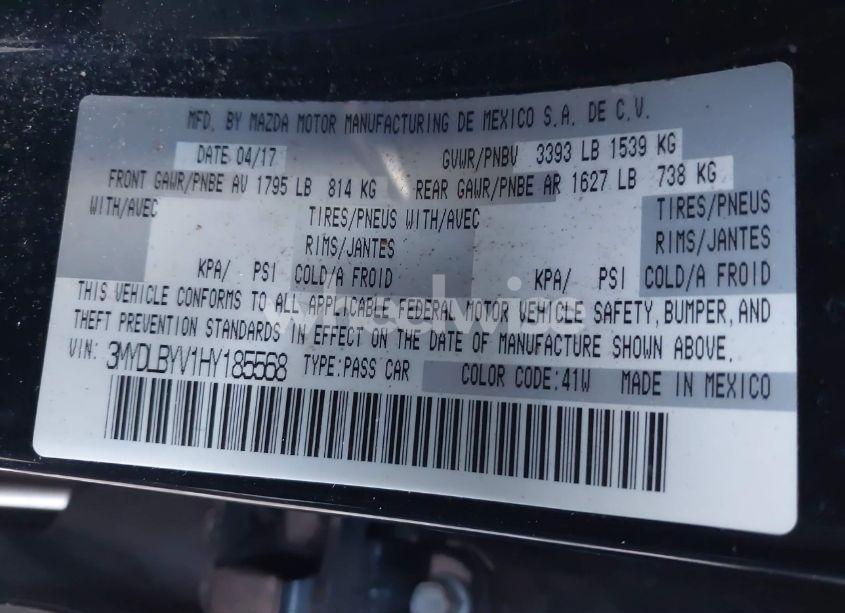 Photo 9 of 2017 Toyota Yaris IA (VIN 3MYDLBYV1HY185568)