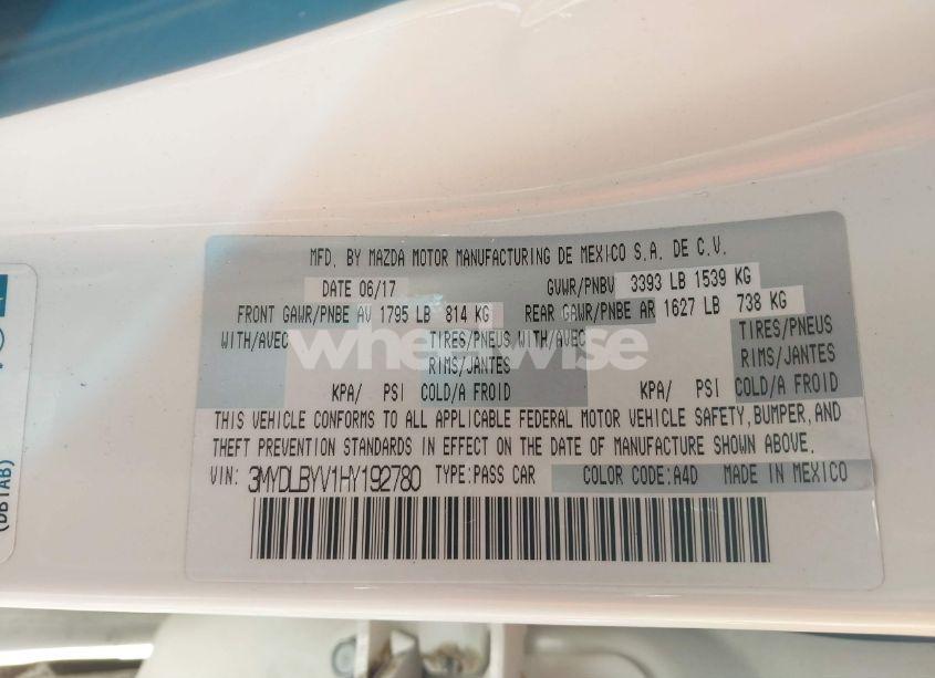 Photo 9 of 2017 Toyota Yaris IA (VIN 3MYDLBYV1HY192780)