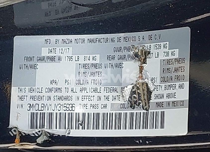 Photo 9 of 2018 Toyota Yaris IA (VIN 3MYDLBYV1JY315936)