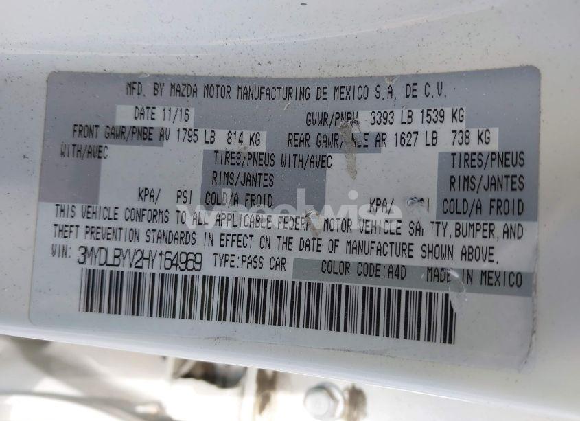 Photo 9 of 2017 Toyota Yaris IA (VIN 3MYDLBYV2HY164969)