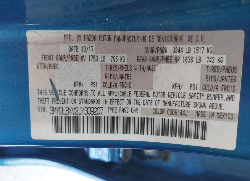 Photo 9 of 2018 Toyota Yaris IA (VIN 3MYDLBYV2JY309207)