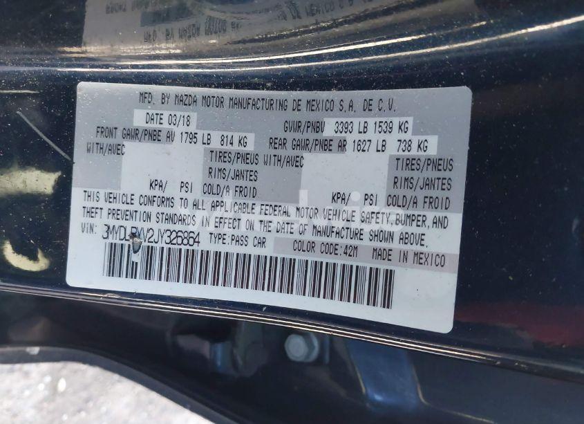 Photo 9 of 2018 Toyota Yaris IA (VIN 3MYDLBYV2JY326864)