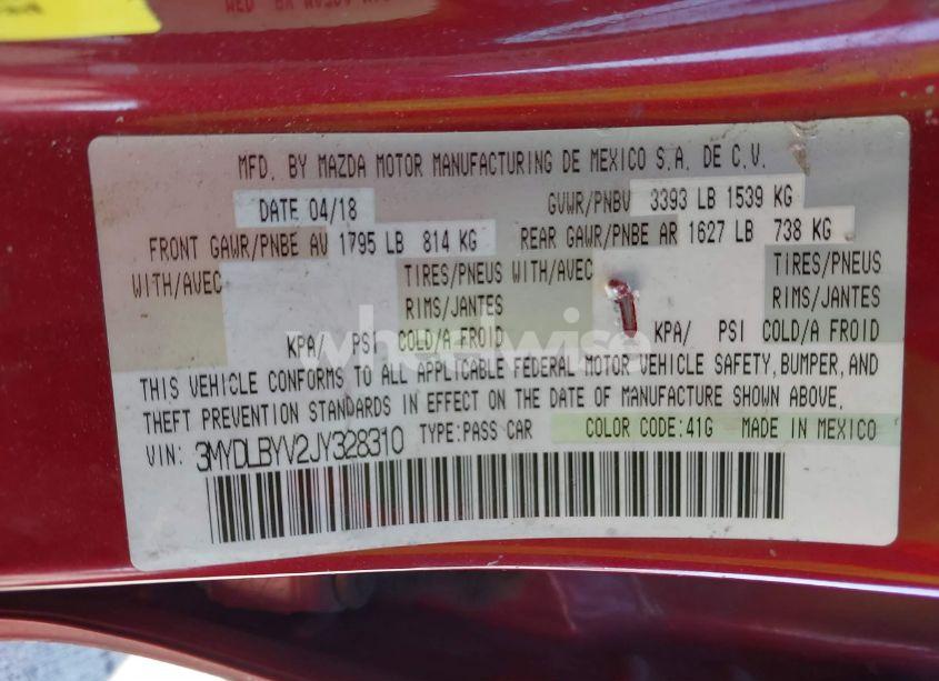 Photo 9 of 2018 Toyota Yaris IA (VIN 3MYDLBYV2JY328310)