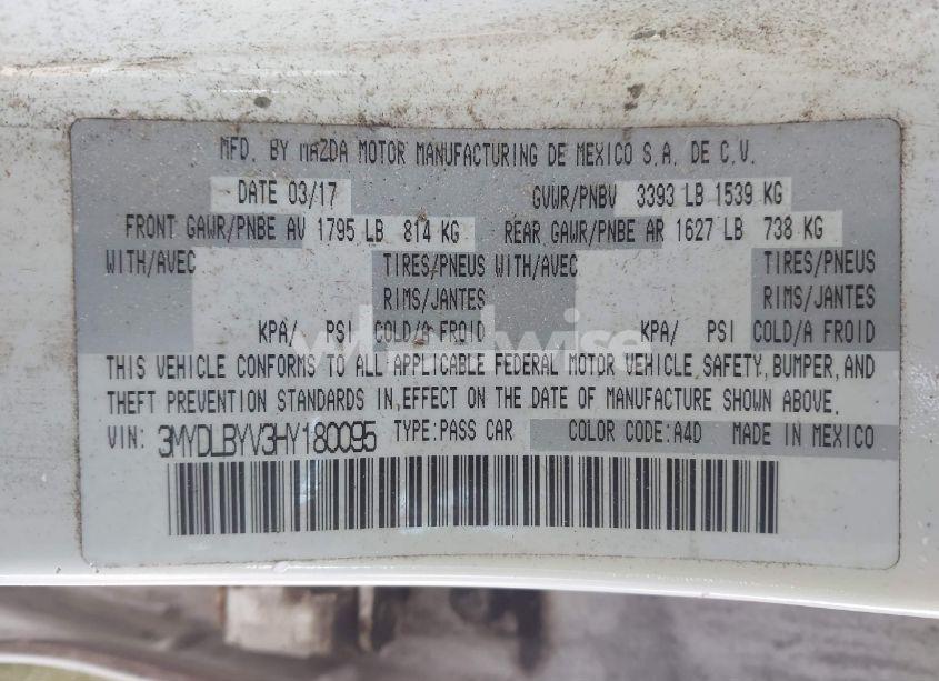 Photo 9 of 2017 Toyota Yaris IA (VIN 3MYDLBYV3HY180095)