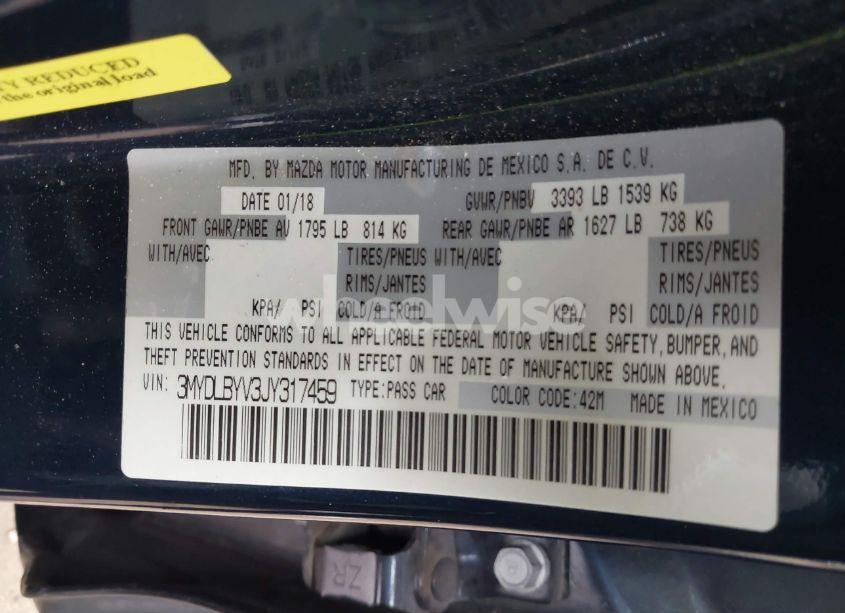 Photo 9 of 2018 Toyota Yaris IA (VIN 3MYDLBYV3JY317459)