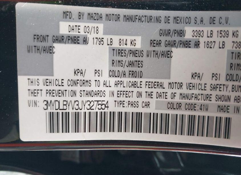 Photo 9 of 2018 Toyota Yaris IA (VIN 3MYDLBYV3JY327554)