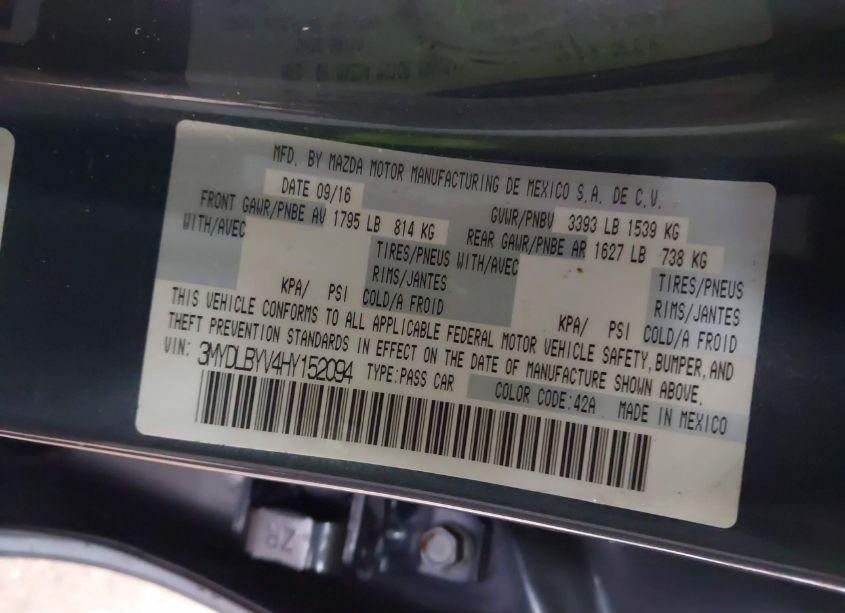 Photo 9 of 2017 Toyota Yaris IA (VIN 3MYDLBYV4HY152094)