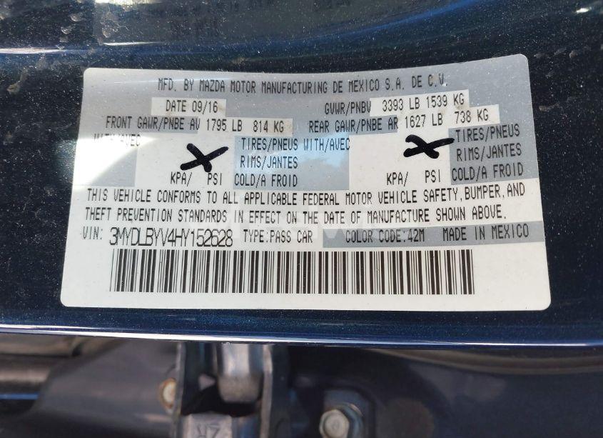 Photo 9 of 2017 Toyota Yaris IA (VIN 3MYDLBYV4HY152628)