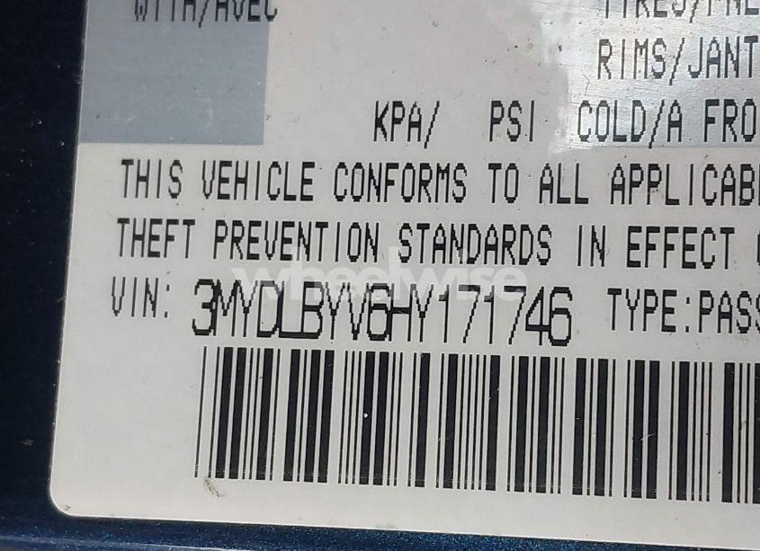 Photo 9 of 2017 Toyota Yaris IA (VIN 3MYDLBYV6HY171746)