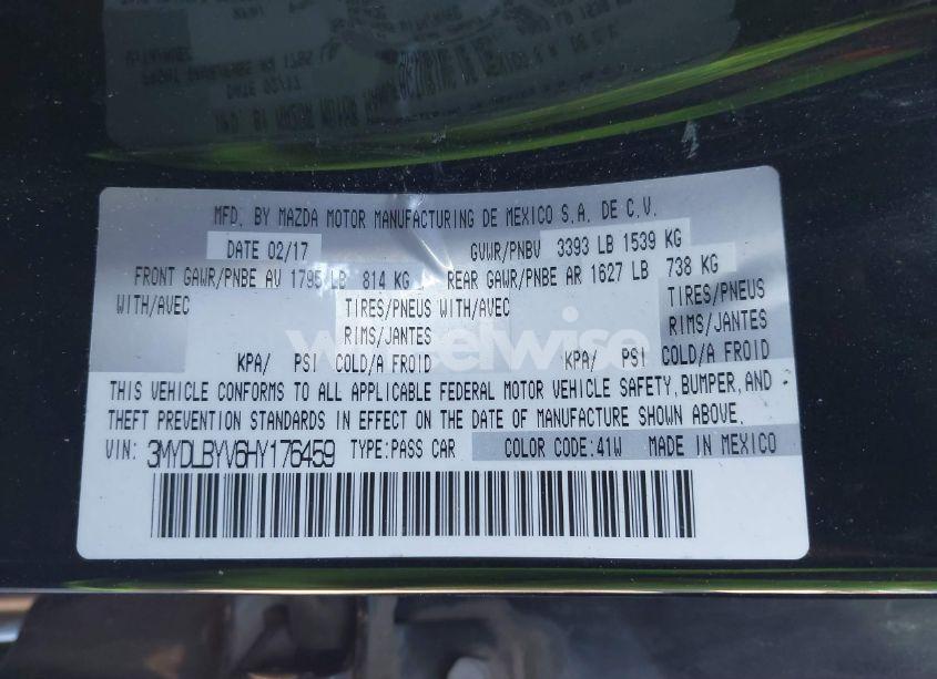 Photo 9 of 2017 Toyota Yaris IA (VIN 3MYDLBYV6HY176459)